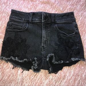 AE Denim X High-Waisted Denim Short Short